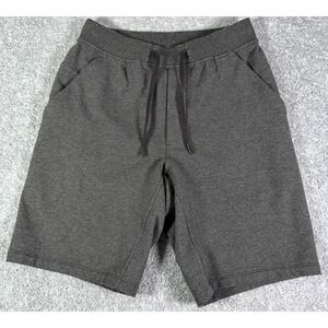 Lululemon City Sweat Shorts Charcoal Gray Drawstring Cotton Blend Mens Medium 9"